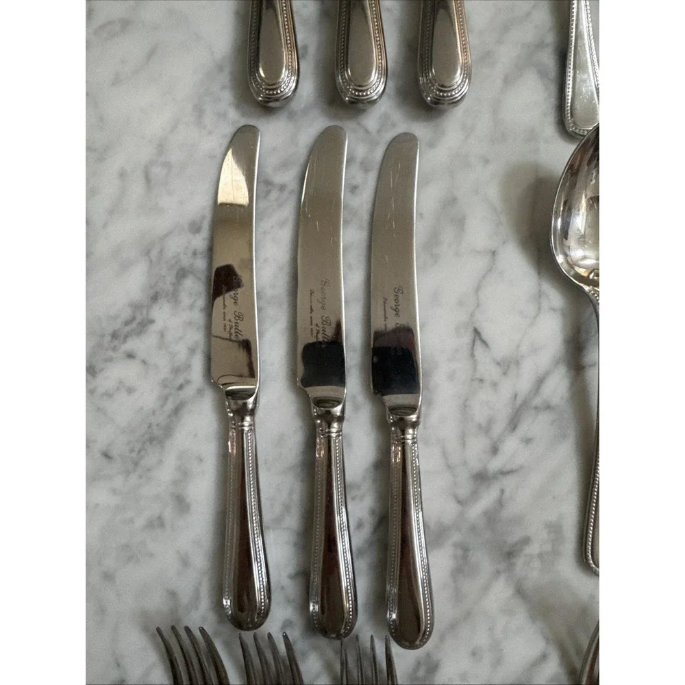 TUDOR CROWN George Butler Sheffield Silver Plated 19 Piece Canteen of Cutlery 3